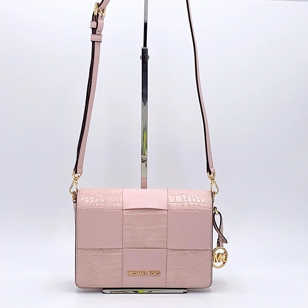 MICHAEL KORS MERCER SM CLUTCH XBODY POWDER BLUSH